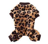 YANFJHV Dog Winter Warm Sweater Dog Suit Dog Bodysuit Winter Indoor Outdoor Pet Warm Clothes Dog Coat Santa (Brown, XL)