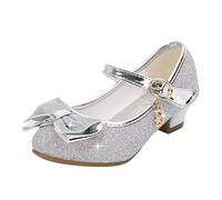 YANFJHV Girls' Sandals Princess Shoes Fish Mouth Open Lace Flower Shoes Hollow Flower Shoes Sandals Soft Sole Princess Trainers Baby, silver, 13 UK Child