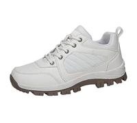 YANFJHV Hiking Shoes Men's Summer Non-Slip Trekking Shoes Waterproof Sports Shoes Laces Walking Shoes Non-Slip Outdoor Shoes Extra Wide Mountain Shoes Jogging Leisure Shoes Size 36-42, White, 36 EU