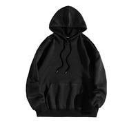YANFJHV Hoodies for Women, Comfortable Sweatshirt, Oversized Pullover with Hood, Teenager Girls Hoodie, Los Angeles Hoody, Festival Aesthetic Y2K Warm Hoodie, Large Sizes, Loose Women's Jumper, black