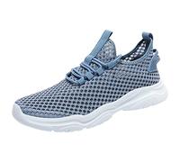 YANFJHV Sports Shoes Men's Mesh Breathable Running Shoes Lightweight Slip On Hollow Out Trainers Trainers Flexible Jogging Shoes Abrasion-Resistant Hiking Shoes Leisure Summer Shoes Size 41-46, blue