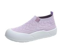 YANFJHV Sports Shoes Women's Slip On Trainers Made of Mesh Fabric Lightweight Trainers Indoor Shoes with Soft Sole Breathable Slip On Shoes Non-Slip Trainers Comfortable Flexible Walking Shoes Women's