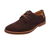 YANFJHV Suit Shoes Men's Black Oxford Shoes Laces Evening Shoes Lightweight Business Shoes Non-Slip Sports Shoes Soft Sole Dress Shoes Low Top Casual Shoes Minimalist Boat Shoes, khaki, 13.5 UK