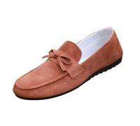 YANFJHV Women's Loafer Black Flat Shoes, Business Suit Shoes, Non-Slip Suede Trainers, Driving Penny Shoes, Casual Shoes, Low Shoes, Classic Leather Shoes, Slip-On Shoes, Breathable Trainers, khaki