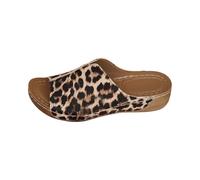 YANFJHV Women's Slippers Summer Elegant Slip-On Wedge Sandals Peeptoe Sandals with Wedge Heel Fish Mouth Slippers Comfortable Leisure Sandals Flat Water Shoes Platform Flip Flop with Soft Soles