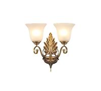 YANG11FAN Copper Decorative Wall Lamp Glass Lampshade Indoor