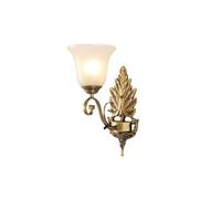 YANG11FAN Copper Decorative Wall Lamp Glass Lampshade Indoor