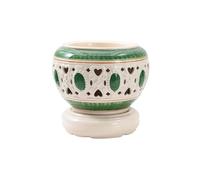 YANG11FAN Desktops Chinese Style Creative Hollow Tray Hydroponic Flower Pot High-temperature Ceramic Plant, No Holes(Large)