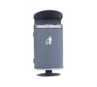 YANG11FAN Outdoor Trash Can Outdoor Stainless Steel Garbage Can with Ashtray Metal Trash Bin for Public Places Outside Garbage Can