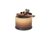 YANG11FAN Tabletop Water Fountain Ceramic Bamboo Flow Tabletop Fountain Indoor Circulating Waterfall Decor for Home and Office Indoor Fountain