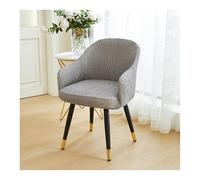 YANGAFJDUA Curved Back Dining Room Chair Covers Slipcovers 6/4/2 Piece, Stretch Accent Kitchen Chair Covers Modern Arc Shaped Armrest Counter Height Bar Stools Covers Wing Back Chair Protector,E,1PC