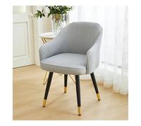 YANGAFJDUA Curved Back Dining Room Chair Covers Slipcovers 6/4/2 Piece, Stretch Accent Kitchen Chair Covers Modern Arc Shaped Armrest Counter Height Bar Stools Covers Wing Back Chair Protector,F,6PCS