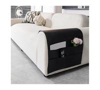 YANGAFJDUA Leather Armrest Covers for Sofa, Dustproof Recliner Chair Protector Waterproof Armrest Cover with Pockets, Retro Armchair Couch Arm Rest Cover for Recliner, Chair, Sofa, 19.7X35in,A,1PC