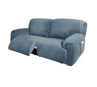 YANGAFJDUA Soft Velvet Recliner Sofa Covers 2 Seater 6 Pieces, Stretch Sofa Slipcover Couch Sofa Cover, Non-Slip Recliner Sofa Covers Slipcovers Elastic Sofa Furniture Cover, Machine Washable,K