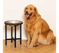 Yangbaga Extra High Elevated Dog Feeder, Raised Food & Water Station with Durable Metal Legs, 13 Cup Stainless Steel Bowl