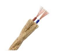 YANGC 1~10m Electrical Wire Twisted Cable 2 Cores 3 Cores Hemp Rope Retro Style Copper Vintage Braided Wire Pendant Light Lamp Cord(2 Cores x 0.75mm,10 meters)