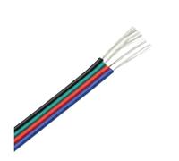 YANGC 1~50m Electrical Wire Cable 2/3/4/5/6 Pins18/20/22AWG Cable Connector Electric Wires For WS2812B RGB RGBW 5050 LED Strip Light(4pin,1 METER_18AWG)