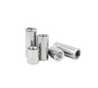 YANGC 1/5pcs M3 M4 M5 M6 M8 M10 M12 M14 M16 Stainless Steel Extend Long Lengthen Round Coupling Nut Connector Joint Sleeve Tubular Nut(Length 12mm,5pcs M3x6)