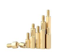 YANGC 10pcs/lot M2 M2.5 M3 M4 M5 Hex Brass Spacing Screws Threaded Pillar(8mm x10pcs,M2)