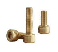 YANGC 20/50/100Pcs Pure Brass Hex Socket Cap Head Screws M2 M2.5 M3 Allen Key Head Bolt(20Pcs,M2.5x16mm)