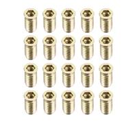 YANGC 20pcs Wooden Furniture M8x25 M8x30 M10x20 M10x25 Threaded Insert Nuts Interface Hex Socket Drive Accessories Screws(M10x25)