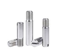 YANGC 304 Stainless Steel M2 M2.5 M3M4M5M6M8M10 Slotted Cylindrical Outside Thread Solid Dowel Pin Positioning Roll Shaft Locating Pin(M10-2pcs,40mm)