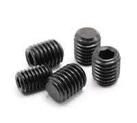YANGC 4.8grade 2PCS M18 Carbon Steel Allen Flat End Set Screws Grubs Bolts Hex Socket Headless Screw Grub Bolt 18mm-60mm Length(18mm)