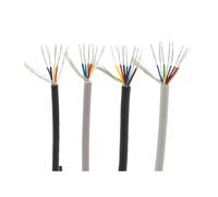 YANGC 5/10m UL2547 Shielded Wire 30 28 26 24 22 20 18 AWG Channel Audio 2 3 4 5 6 8 Core Headphone Copper Control Wires Signal Cable(28AWG Black,10 METERS_6 CORES)