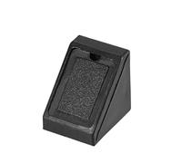 YANGC 50pc/100pcs 20x20x17.5mm Plastic Corner Braces Shelf Cabinet Door 90 Degree 2 Holes Angle Bracket W Cover Cap Black White(100pcs Black)