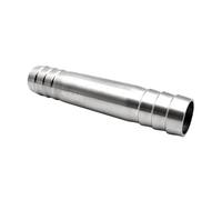 YANGC 6/8/10/12/13/14/16/19/20/22/25/30/32/38mm Hose Barb OD 304 Stainless Steel 2 Way Pipe Fitting Straight Connector Length 100mm(13mm Length 100mm)