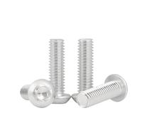 YANGC 6063# Aluminum 10/20/ 50pcs/lot M2 M2.5 M3 M4 M5 M6 M8 Hexagon Hex Socket Button Head Screw Bolts Round Flat Head Screw(30mm,M8 (10pcs))