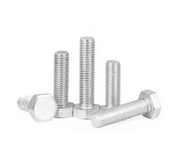 YANGC Aluminium 6061 DIN933 Hex Bolt Hexagon Bolts M5 M6 M8 M10 M12(M5X16 50PCS)