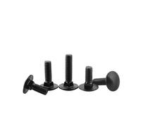 YANGC Black 304 Stainless Steel M3 M4 M5 M6 M8 M10 M12 Carriage Bolts Truss Round Head Square Neck Carriage Screws Coach Bolt(M4x20mm 20pcs)