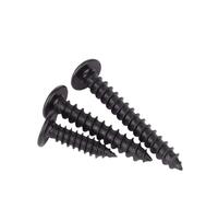 YANGC Black 304 Stianless Steel Super Ultra Thin Hex Socket Flat Head Screw Self-Tapping Wood Screws M2 M2.3 M2.6 M3 M3.5 M4(M2.6x14mm(100pcs))