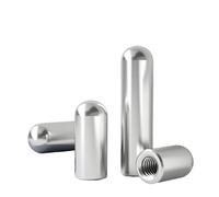 YANGC Dowel Inner Thread Screw Nut Single Round Head 304 Stainless Steel Cylindrical Pin Hardware Positioning Pin M2 M3 M4 M5 M6(OD6 M4 (5PCS),10mm)