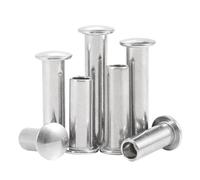 YANGC M1.5 M1.7 M2 M2.5 M3 M3.5 304 Stainless Steel Round Flat Head Half Semi Hollow Shank Rivet Screw L=3-40mm GB873(7mm,M1.7(100Pcs))