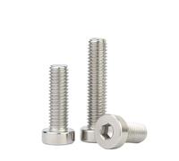 YANGC M2.5 M3 M4 M5 M6 M8 M10 304 A2-70 Stainless Steel Hex Hexagon Socket Thin Low Short Profile Head Allen Cap Screw Bolt L=3-60mm(M10(1Pcs),25mm)