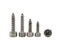 YANGC M2 M2.6 M3 M3.5 M4 M5 M6 Hexagon Hex Socket Cap Head Self Tapping Screw 8.8 Grade Black/Stainless Steel Allen Screws For Speaker(304 Stainless Steel,20MM_M3.5 20PCS)