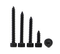 YANGC M2 M2.6 M3 M3.5 M4 M5 M6 Hexagon Hex Socket Cap Head Self Tapping Screw 8.8 Grade Black/Stainless Steel Allen Screws For Speaker(8.8 Carbon Steel,10MM_M4 10PCS)