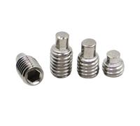 YANGC M3 M4 M5 M6 M8 DIN915 304 Stainless Steel Allen Head Hex Hexagon Socket Set Screw With Dog Point Grub Convex End Bolt(40mm,M8 5pcs)