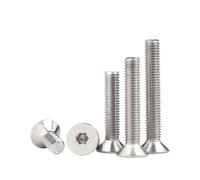 YANGC M6 Countersunk Hexagon Socket Bolts 6mm X 8 10 12 14 15 16 18 75 80 85 90 95 100mm 304 Stianless Steel Flat Head Allen Screws(M6x100mm 5pcs)