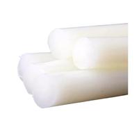 YANGC PA6 Nylon Bar White Round Nylon Wear Resistant Solid Plastic Rod Dia 3mm 4mm 5mm 6mm 8mm 10mm 12mm 15mm 20mm 25mm 30mm~300mm(Length 100mm,110mm 1pc)