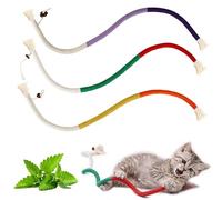 YANGCHUN Catnip Toy Bite Rope 3 Pcs - Cat toys, Interactive Cat Toy for Indoor Cats Adult, With Gall Fruit for Cat Playing Chewing Teeth Cleaning, Adult Cat Kitten Teething Chew Toy