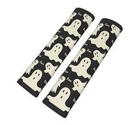 YANGDADA Stylish Ghost Pattern Seat Belt Covers Soft Comfortable Shoulder Strap Pads for Adults Universal Car Accessories - Pack of 2