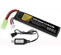 Yangers 11.1V 3S Lipo Battery Airsoft 2000mAh RC Rechargeable 30C Mini Tamiya Plug +USB Charger Set Kit for Remote Control Airsoft Rifle Boat Drift Car Toys
