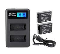 2 Pack 1500mAh LP-E17 Battery USB Dual Charger Set for Canon EOS M3 M5 M6 750D 77D 200D 800D 8000D Rebel T6i T7i
