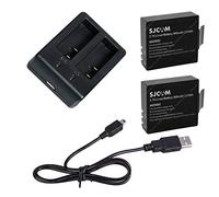 Yangers 2-Pack 900mAh Battery & USB Dual Charger Set for Sjcam SJ4000 SJ5000 M10 Action Camera