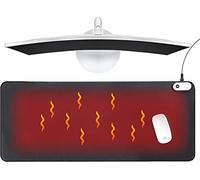 Yangers 80×33cm Heated Mouse Pad Auto Power Off Warm Desk 3 Heating Levels Large Table Mat Electric Blanket Gaming Mousepad for PC Keyboard Laptop Office and Home (Black)