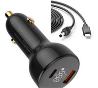 Yangers Car Charger Adapter for Starlink Mini, 100W USB Type C PD Power + 12V - 24V Cigarette Lighter DC Cable Power Supply for Starlink Mini Dish USB A for Phone Charging