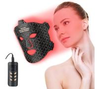 Yangers Infrared LED Red Light Therapy Mask for Face Neck with Remote Controller, Anti-Aging Skincare Beauty Device with Eye Protection Home Spa UV-Free Treatment for Wrinkles, Acne, Skin Rejuvenation